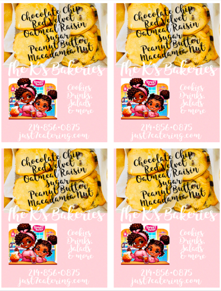 Just 7 Caters Menu 1