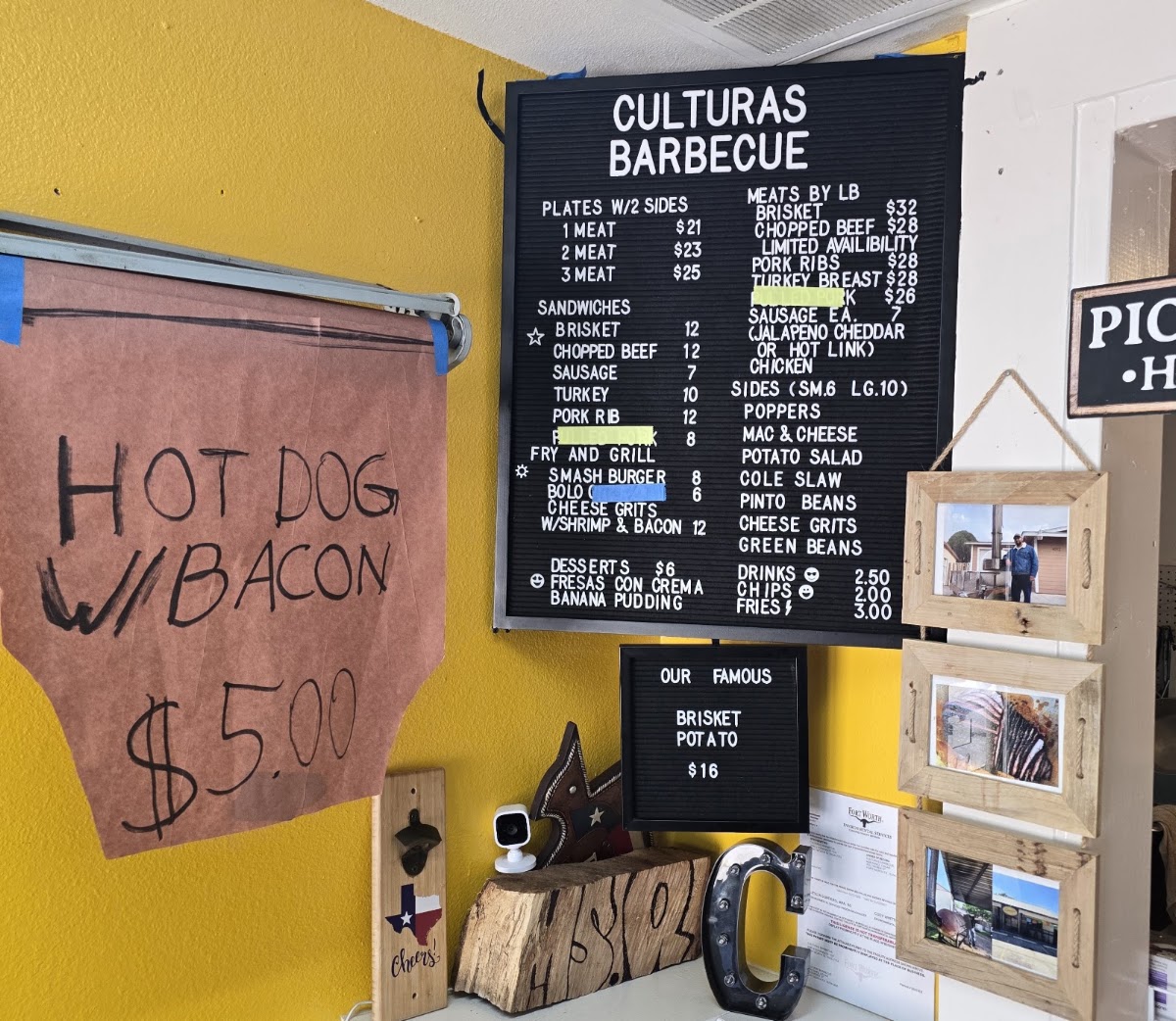 Culturas barbecue llc Menu 3