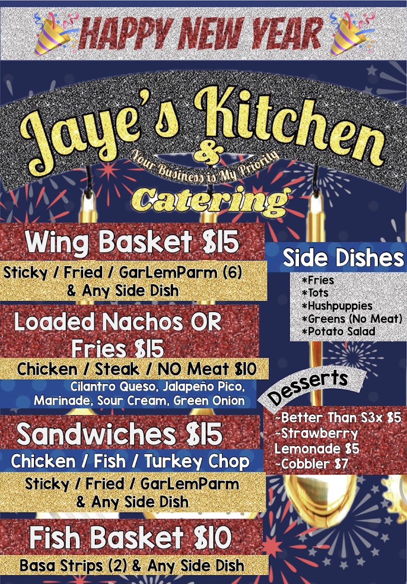 Jaye’s Kitchen & Catering Menu 2