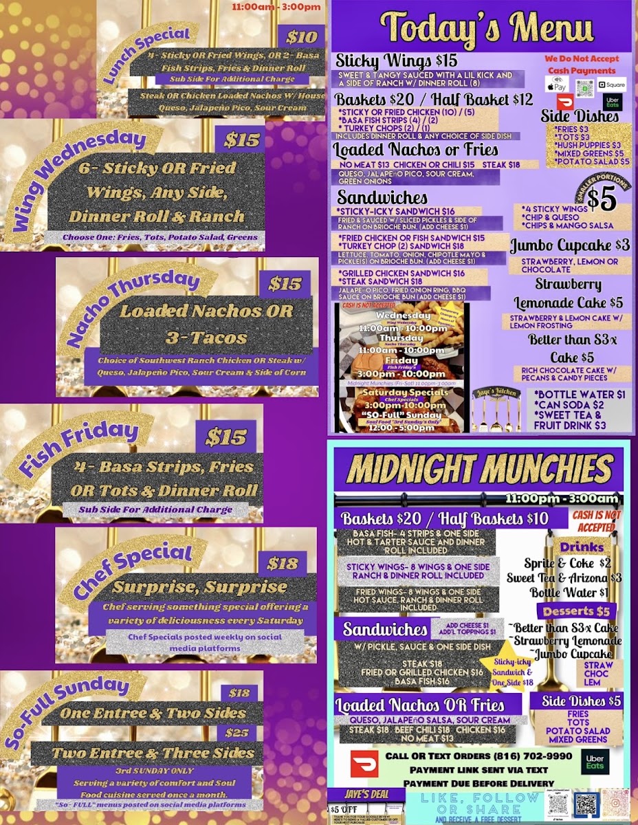 Jaye’s Kitchen & Catering Menu 3