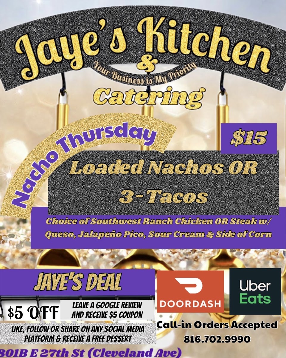 Jaye’s Kitchen & Catering Menu 5