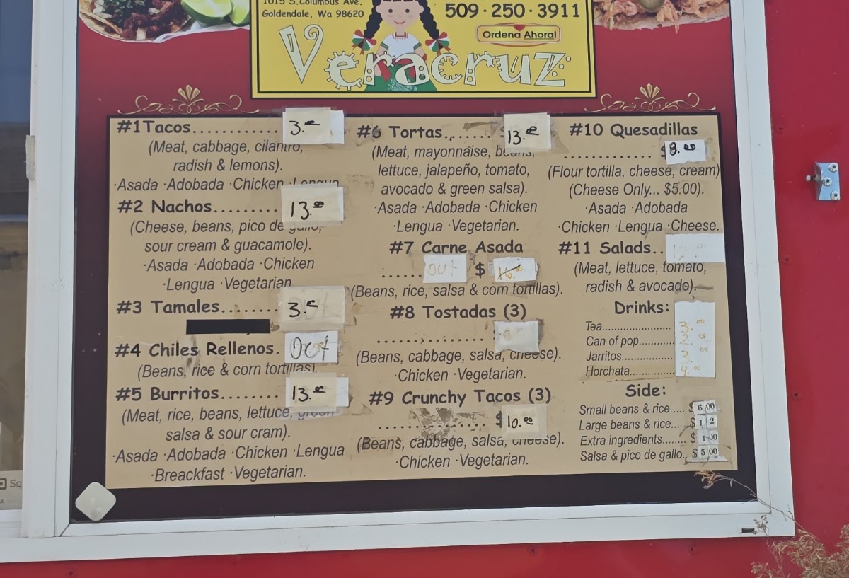 Taquería Veracruz Menu 2